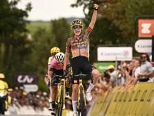 Ritzege én gele trui Marianne Vos in chaotische etappe Tour de France Femmes: ‘Een beetje gek, maar heel mooi’