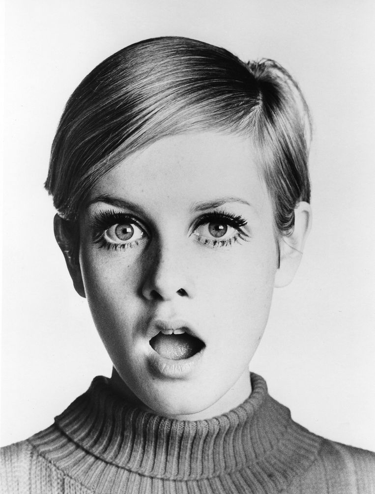 Supermodel Twiggy rond 1967.  Beeld Michael Ochs Archives/Getty Images