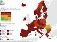 Europa blijft rood tot donkerrood op coronakaart, record nu voor Spaanse regio: 1 op 18 inwoners besmet