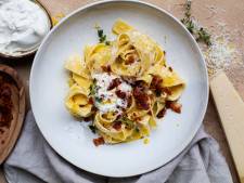 Wat Eten We Vandaag: Pappardelle in limoncello roomsaus met krokante pancetta