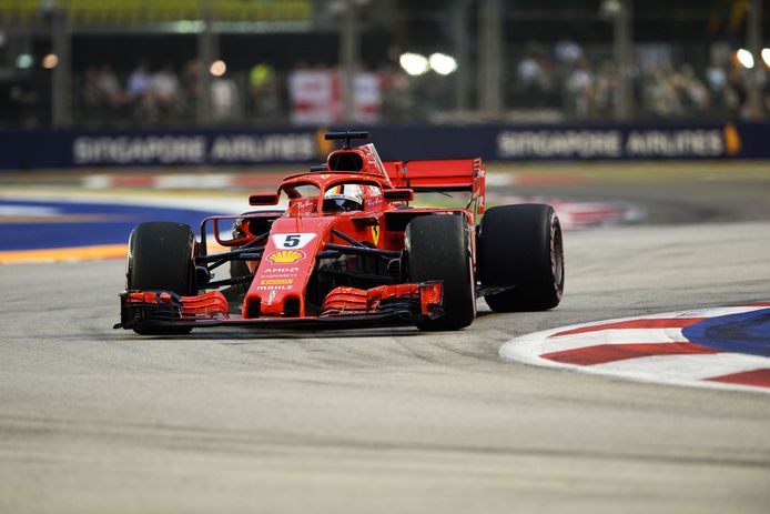 Sebastian Vettel greep naast de pole.