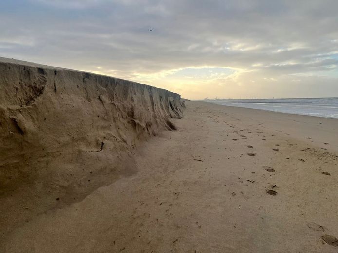 Onder andere in Knokke-Heist zijn opnieuw kliffen ontstaan