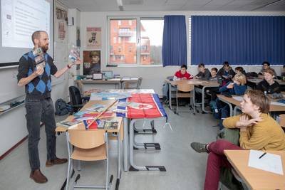 Noord-Koreaanse propaganda in een Wagenings klaslokaal