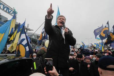 Oud-president Porosjenko terug in Oekraïne ondanks risico op arrestatie wegens hoogverraad