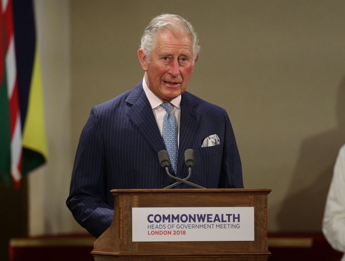 De Britse kroonprins Charles tijdens zijn openingstoespraak op de top van het Gemenebest.