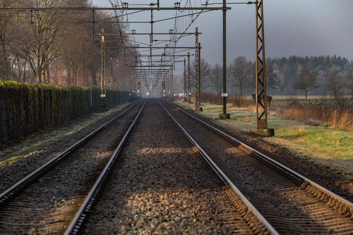 Het spoor bij Bathmen.
