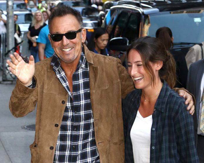 Jessica Springsteen en haar vader Bruce.