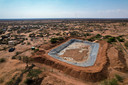 Een leeg waterreservoir in Beerato, Somaliland, een semi-autonome regio van Somalië.