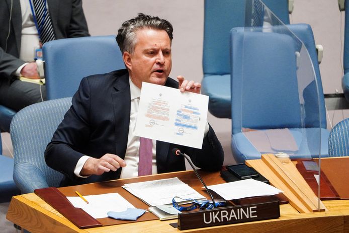 De Oekraïense gezant bij de Verenigde Naties Sergei Kislitsia.