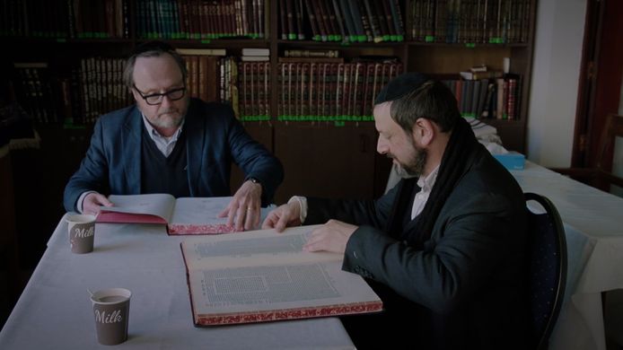 'Shalom allemaal!': Gino en rabbijn Aaron Malinsky.
