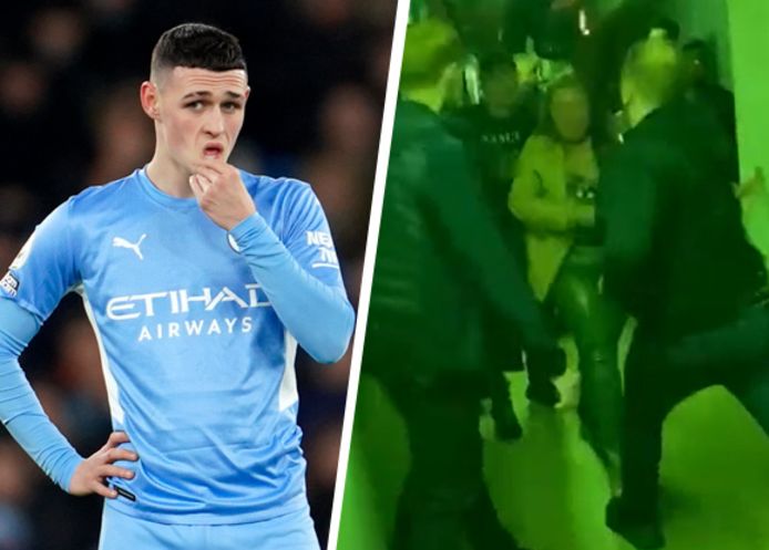 Foden en zijn moeder raakten dit weekend betrokken in een vechtpartij in Manchester.