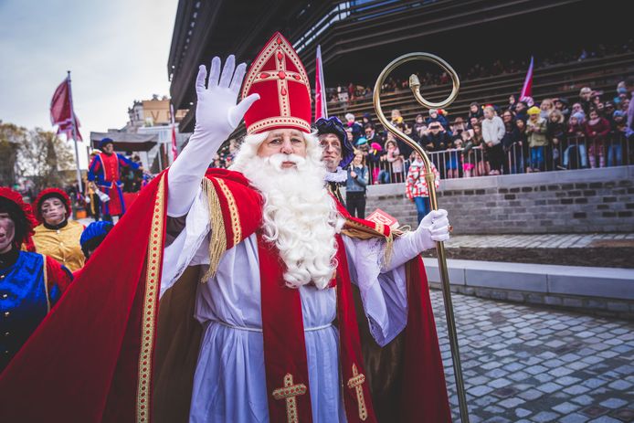 Aankomst Sinterklaas aan de Krook, Gent.