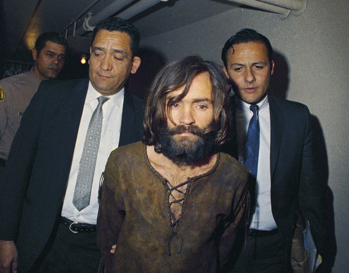 Charles Manson na zijn aanhouding in 1969.