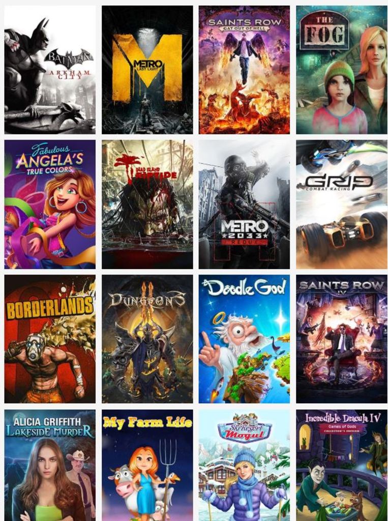 Een paar van de ruim 950 games die via Utomik zijn te spelen. Beeld Utomik