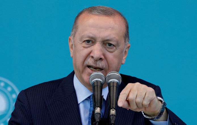 De Turkse president Recep Tayyip Erdogan