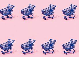 Boodschappen doen met winkelwagen of winkelmandje?