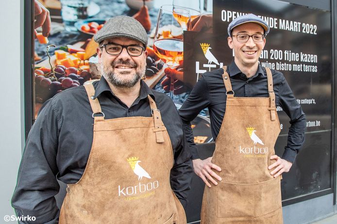 Karl en Reinout van Korboo in de Kattestraat in Aalst.