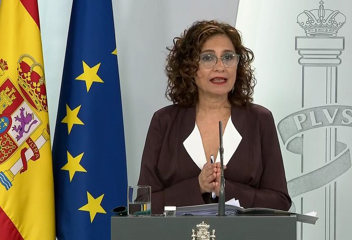 Regeringswoordvoerster María Jesús Montero.