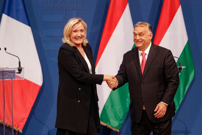 Marine Le Pen en Viktor Orban.