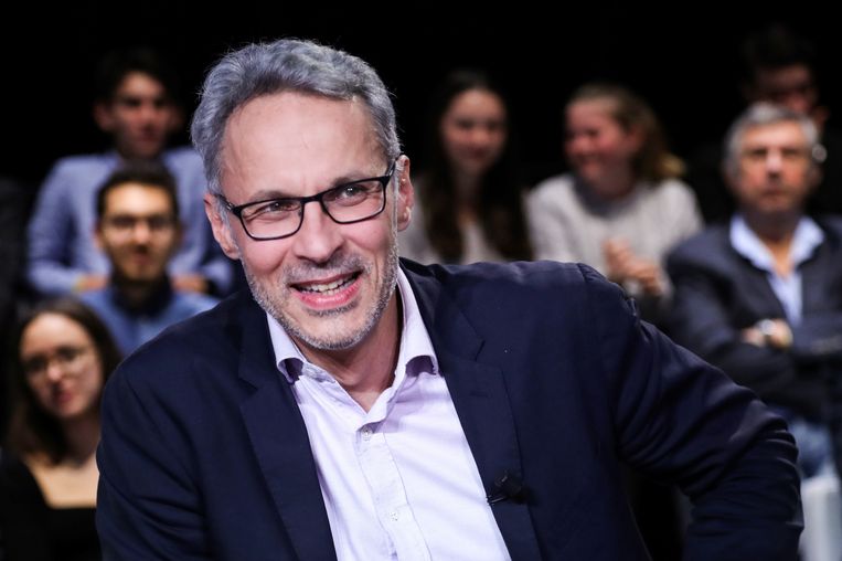 Iannis Roder te gast bij een politieke talkshow, vorig jaar op de Franse tv-zender France 2.   Beeld HH / AFP