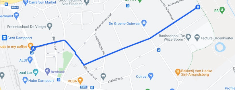 In Sint-Amandsberg wordt de as Nieuwhof, Brunau-, Jean Béthune-, Doornakker- en Jos Verdegemstraat omgevormd tot fietsstraat.