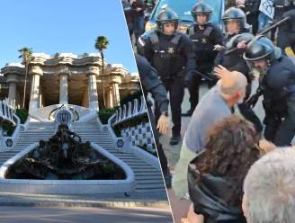 KIJK. Catalanen clashen met politie omdat Louis Vuitton bekendste park van Barcelona laat afsluiten