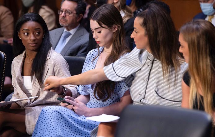 Simone Biles, McKayla Maroney, Aly Raisman en Maggie Nichols.