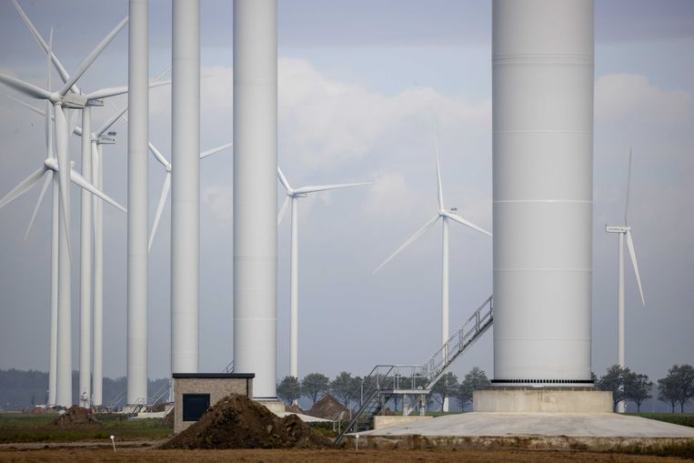 Windmolens op windpark Wieringermeer.  Beeld ANP