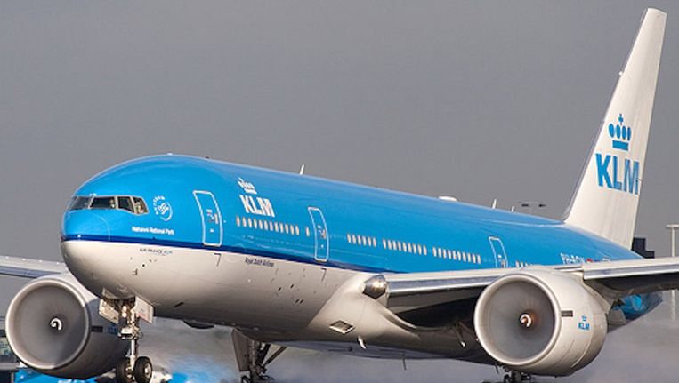 Een Boeing 777 van KLM, het toestel dat vannacht landde in Boekarest Beeld Flickr