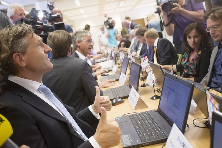 Mark Rutte was niet bij de lancering van de Stemwijzer. Beeld anp