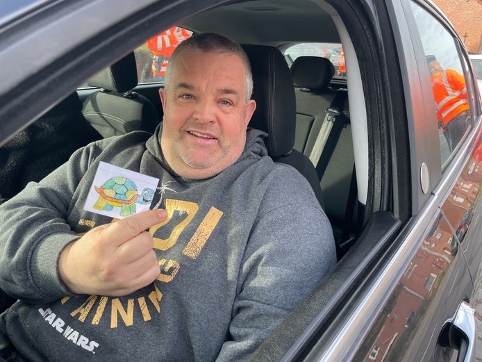 Automobilist Kristof Vlaeminck was tevreden met zijn 'schildpadkaartje'.