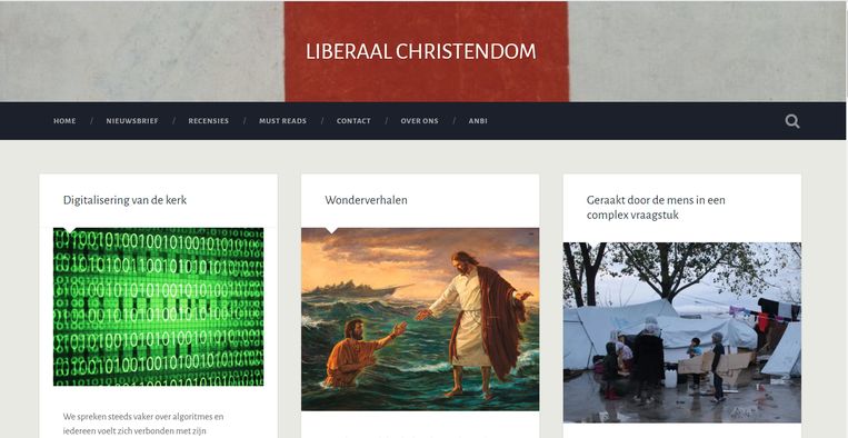 Website liberaal christendom.  Beeld 