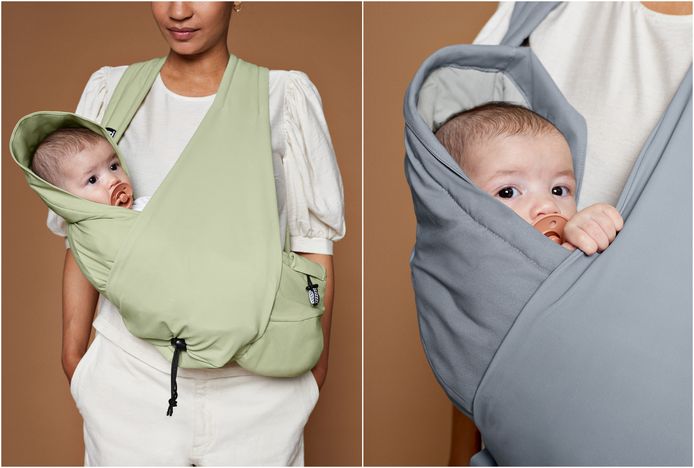 robot Terughoudendheid Trend Met nieuwe Belgische draagzak 'izzzi' draag je je baby op een innovatieve  manier | Familie | hln.be