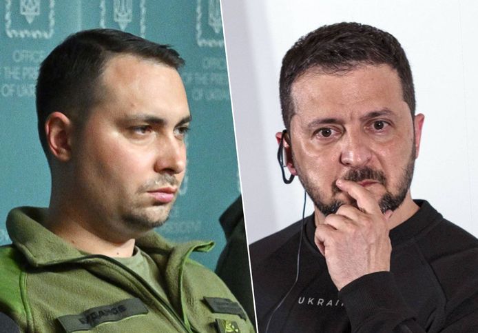 De Oekraïense spionnenbaas Kyrylo Boedanov (links) opereert misschien wel achter de rug van president Zelensky