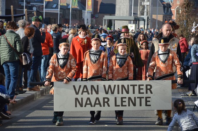 Het onderdeel 'Van winter naar lente' in de stoet twee jaar geleden.
