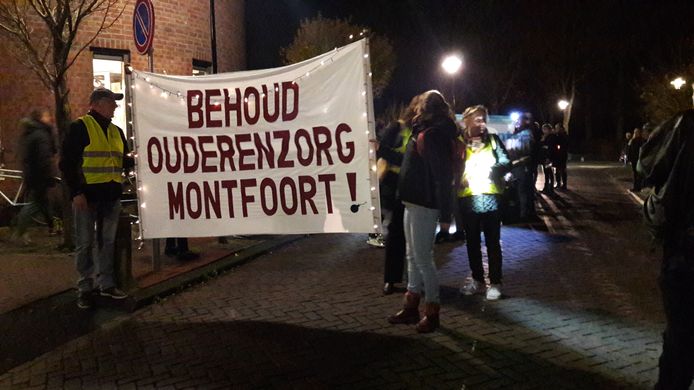 De protestmars in Montfoort