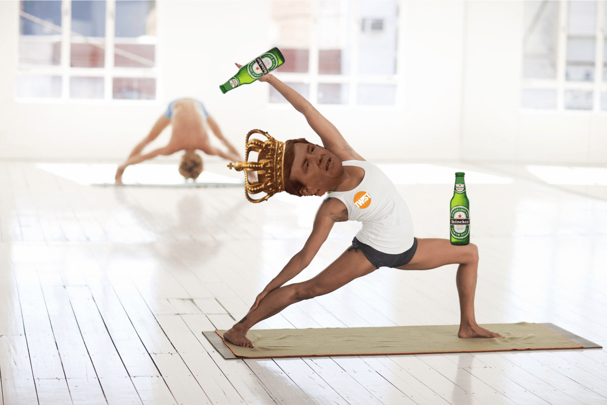 Studentenvereniging Twist uit Groningen houdt een online bieryogasessie.