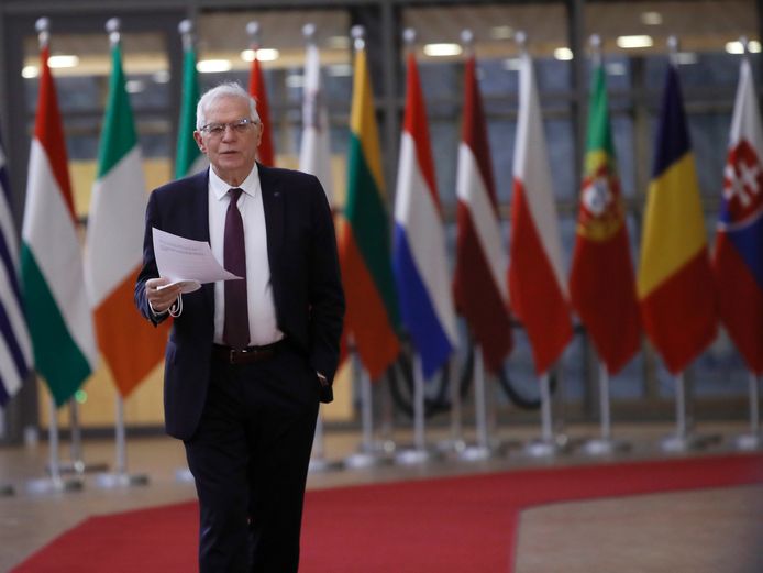 Volgens EU-buitenlandchef Josep Borrell is het Europese sanctiepakket klaar.