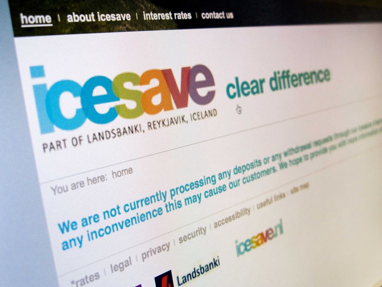 De bank Icesave was het gezicht van de financiële crisis in IJsland. Beeld ANP