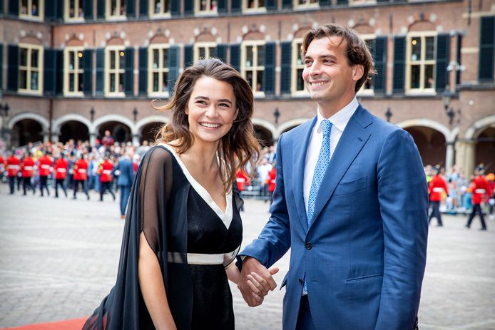 Thierry Baudet met vriendin Davide Heijmans tijdens Prinsjesdag 2019.