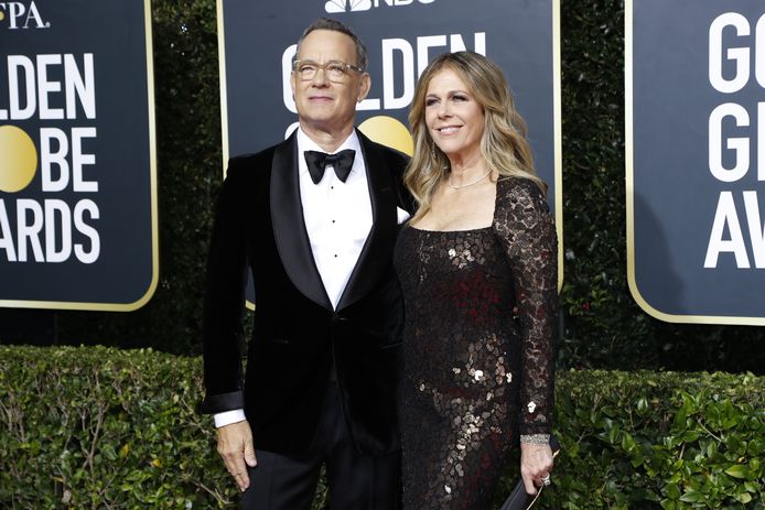 Tom Hanks en z'n echtgenote Rita Wilson.