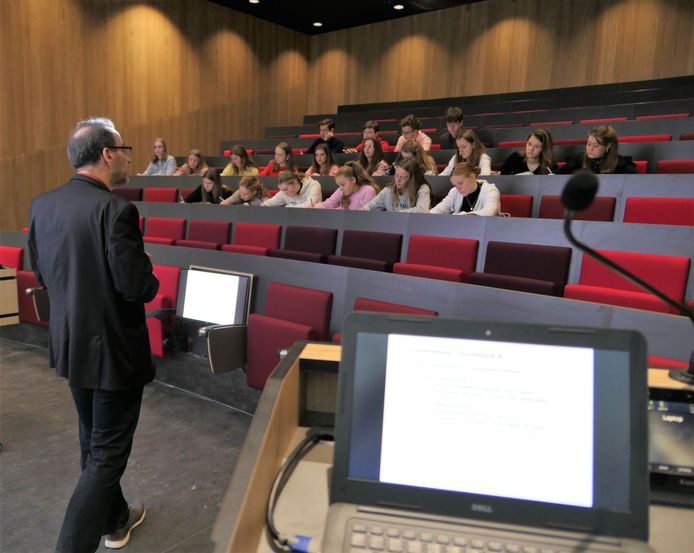Een college in betere tijden.