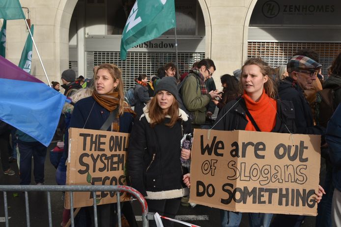 Klimaatoptocht Brussel 8 december.