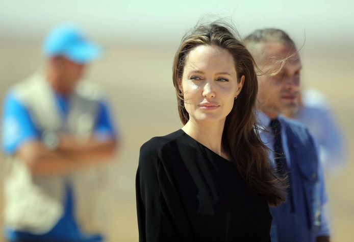 Angelina Jolie in Jordanië (Archiefbeeld).