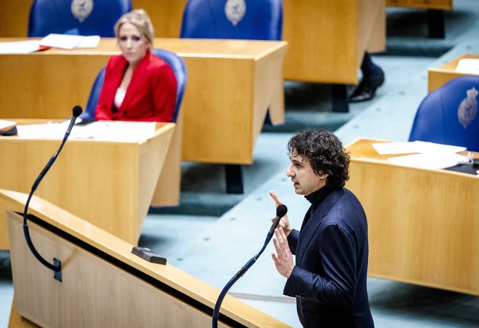 Lilian Marijnissen (SP) en Jesse Klaver (GroenLinks) tijdens een Kamerdebat