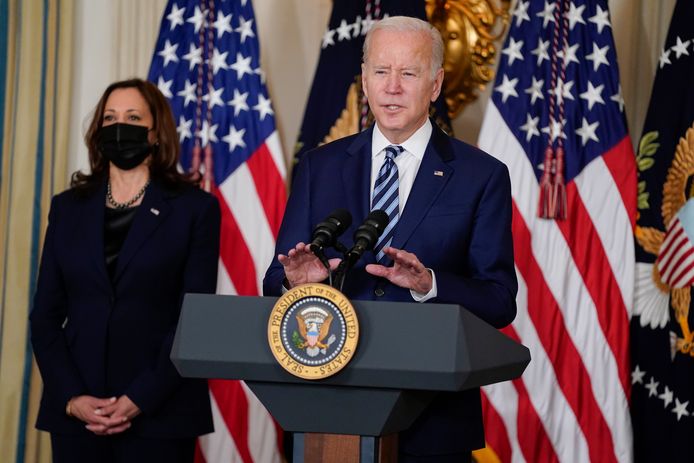 De Amerikaanse president Joe Biden en vicepresident Kamala Harris.