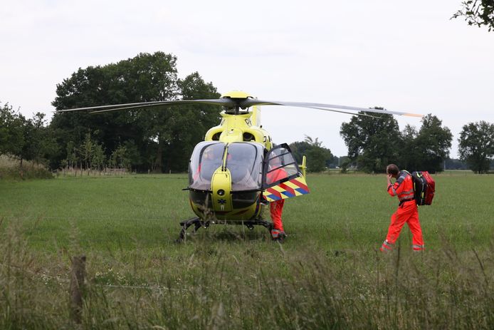 Er landde een traumahelikopter.