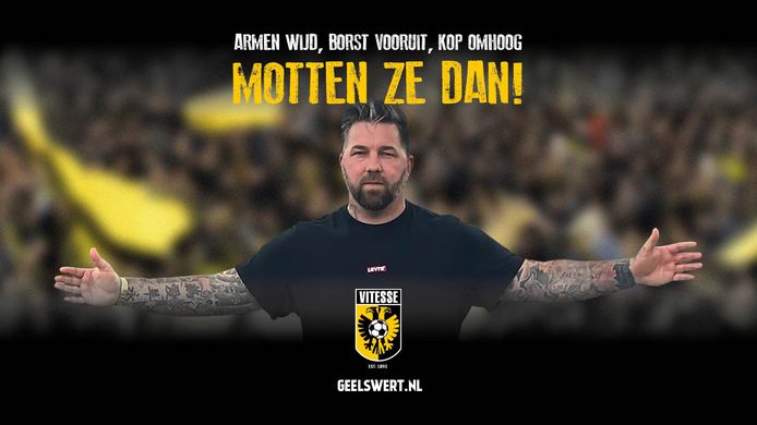 Theo Janssen is het boegbeeld van de campagne waarmee Vitesse seizoenkaarten verkoopt voor 2020/2021.