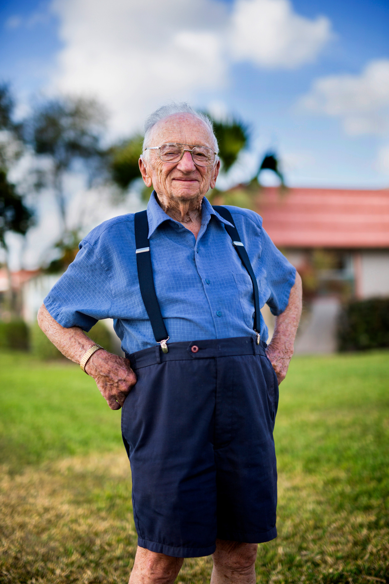Ben Ferencz werkt nog altijd 365 dagen per jaar, 10 uur per dag, aan een rechtvaardige wereld. Beeld Getty Images
