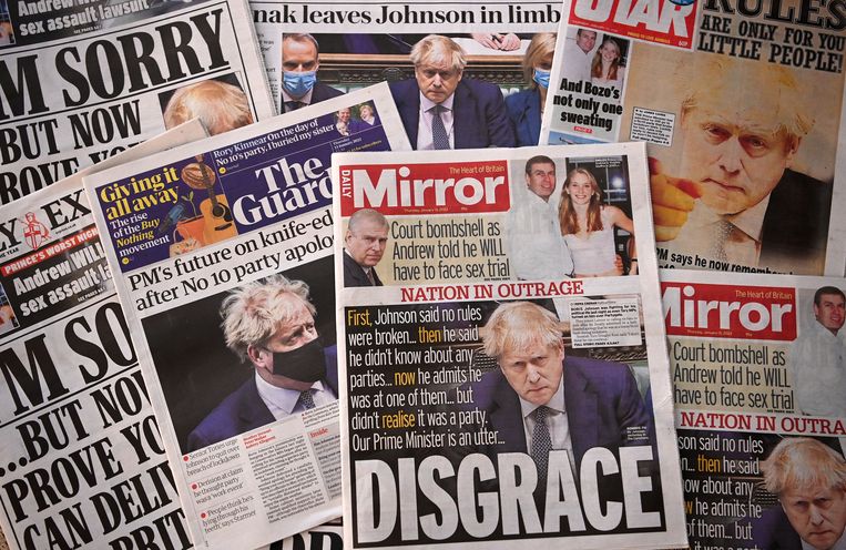 De Britse kranten zijn niet mals. Beeld EPA